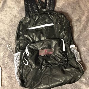 Aeropostale black and white collapsible backpack